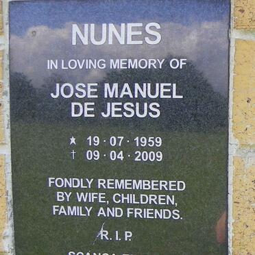 NUNES Jose Manuel De Jesus 1959-2009
