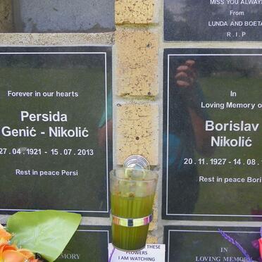 NIKOLIC Borislav 1927-1994 :: NIKOLIC Persida nee GENIC 1921-2013