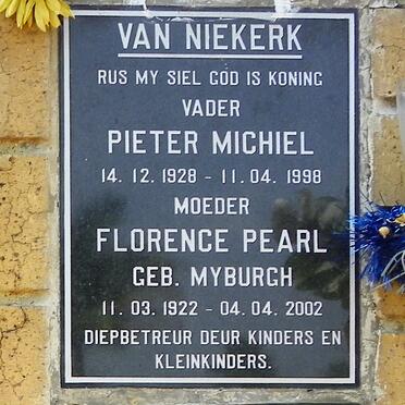 NIEKERK Pieter Michiel, van 1928-1998 &amp; Florence Pearl MYBURGH 1922-2002
