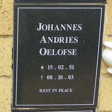 OELOFSE Johannes Andries 1951-2003