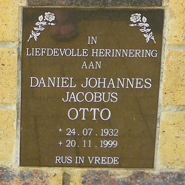 OTTO Daniel Johannes Jacobus 1932-1999