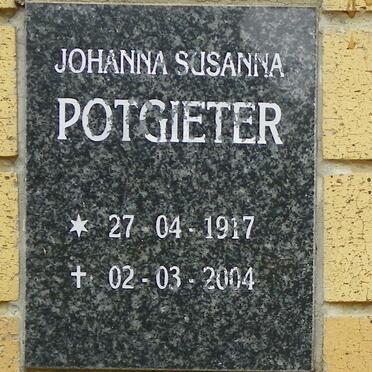 POTGIETER Johanna Susanna 1917-2004