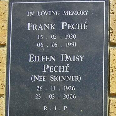 PECHE Frank 1920-1991 &amp; Eileen Daisy SKINNER 1926-2006