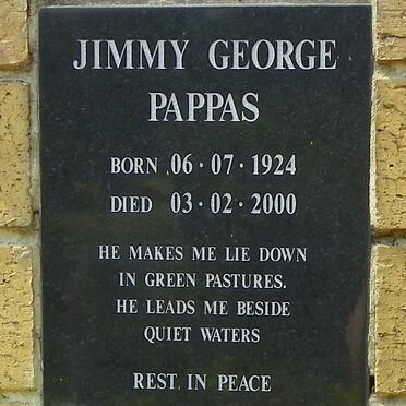 PAPPAS Jimmy George 1924-2000