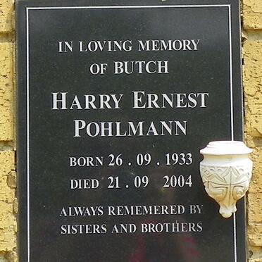 POHLMANN Harry Ernest 1933-2004