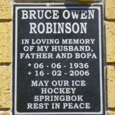ROBINSON Bruce Owen 1936-2006