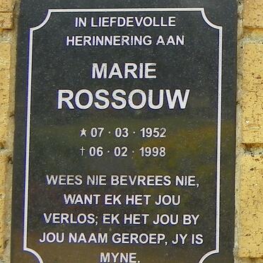 ROSSOUW Marie 1952-1998