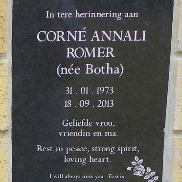ROMER Corné Annali nee BOTHA 1973-2013
