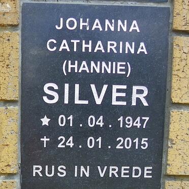 SILVER Johanna Catharine 1947-2015