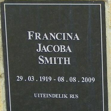 SMITH Francina Jacoba 1919-2009