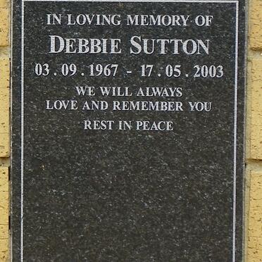 SUTTON Debbie 1967-2003