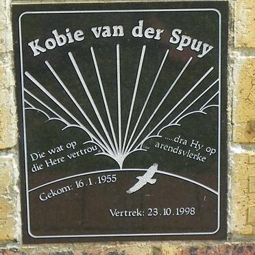 SPUY Kobie, van der 1955-1998
