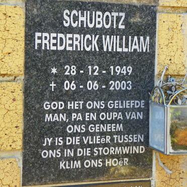 SCHUBOTZ Frederick William 1949-2003