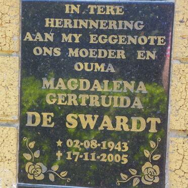 SWARDT Magdalena Gertruida, de 1943-2005