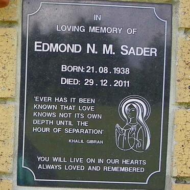 SADER Edmond N.M. 1938-2011