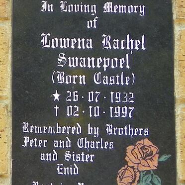 SWANEPOEL Lowena Rachel nee CASTLE 1932-1997