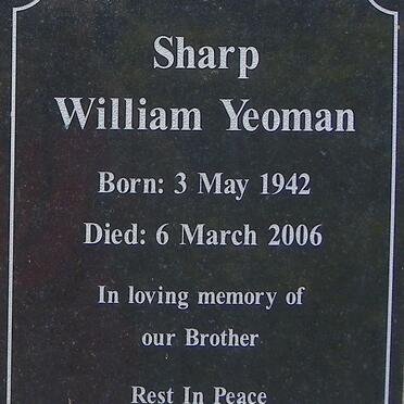 SHARP William Yeoman 1942-2006
