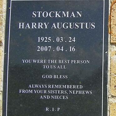 STOCKMAN Harry Augustus 1925-2007