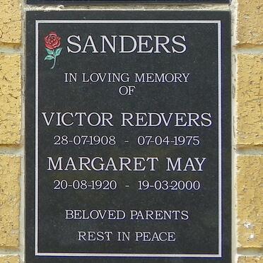 SANDERS Victor Redvers 1908-1975 &amp; Margaret May 1920-2000