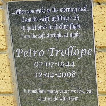 TROLLOPE Petro 1944-2008