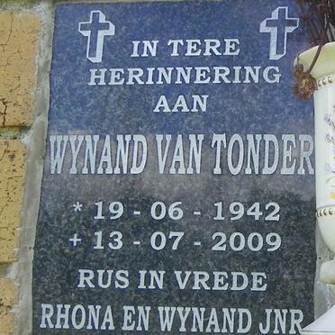TONDER Wynand, van 1942-2009
