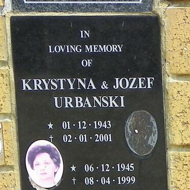 URBANSKI Jozef 1943-2001 &amp; Krystyna 1945-1999