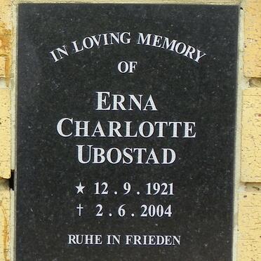 UBOSTAD Erna Charlotte 1921-2004