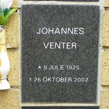VENTER Johannes 1925-2002