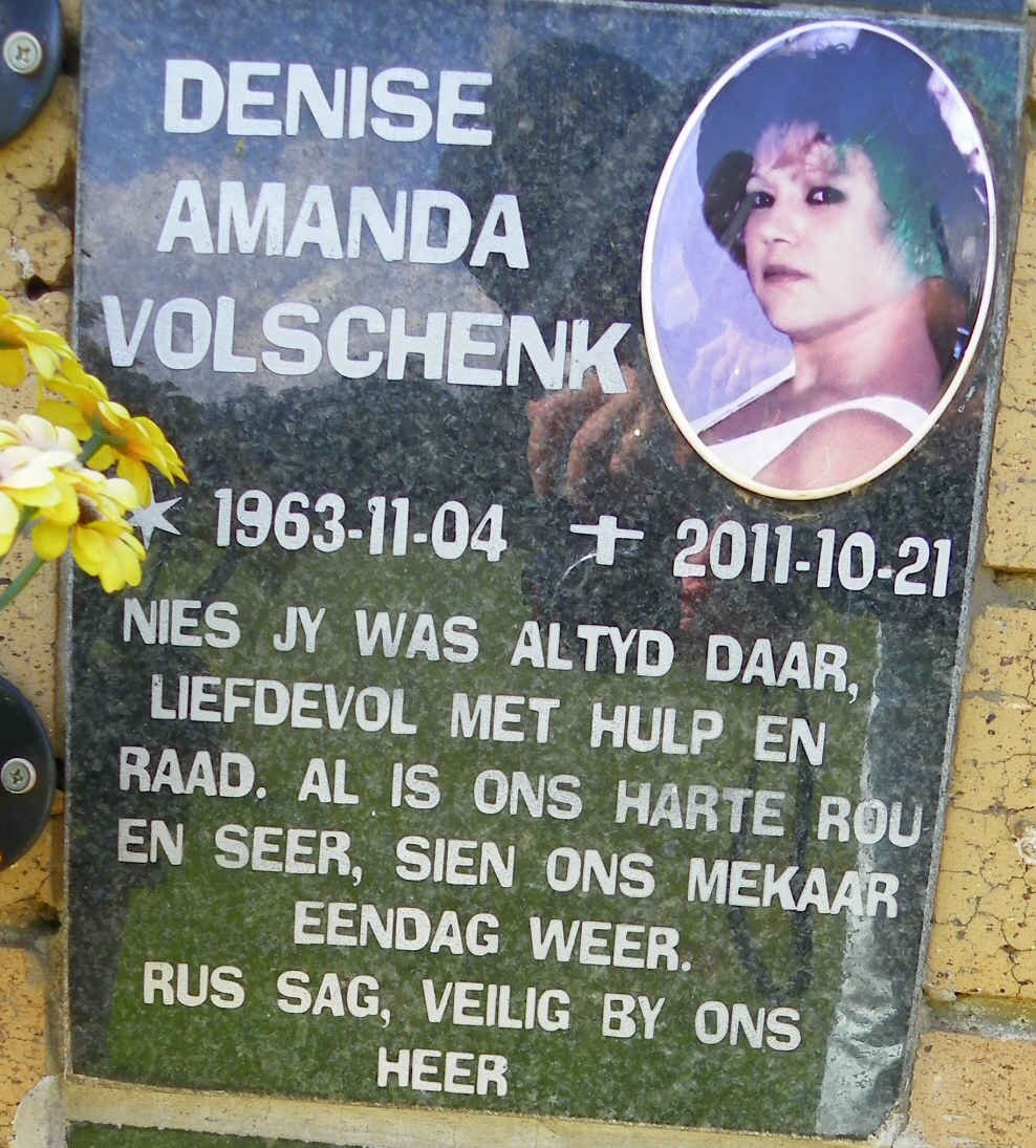 VOLSCHENK Denise Amanda 1963-2011
