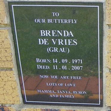VRIES Brenda, de nee GRAU 1971-2007