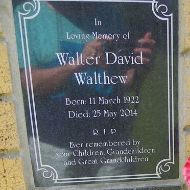 WALTHEW Walter David 1922-2014