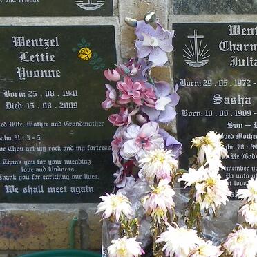 WENTZEL Lettie Yvonne 1941-2009 :: WENTZEL Charmaine Juliana 1972-2000 :: WENTZEL Sasha Randi 1989-2000