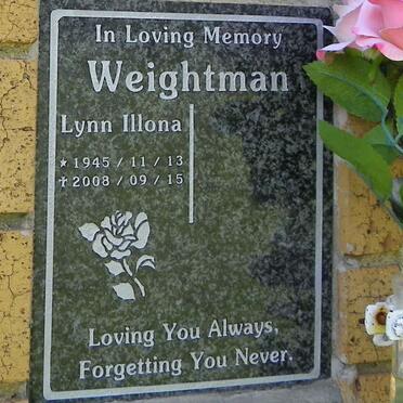 WEIGHTMAN Lynn Illona 1945-2008