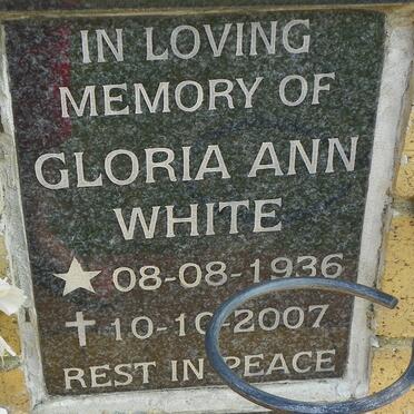 WHITE Gloria Ann 1936-2007