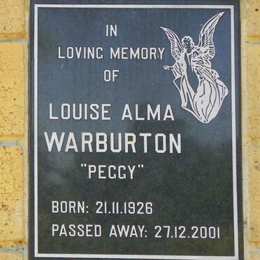 WARBURTON Louise Alma 1926-2001