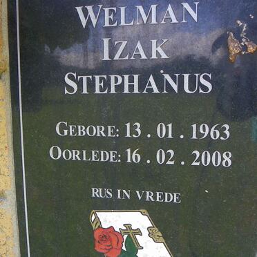 WELMAN Izak Stephanus 1963-2008