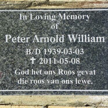WILLIAM Peter Arnold 1939-2011