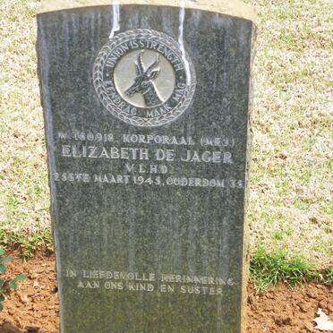 JAGER Elizabeth, de -1945