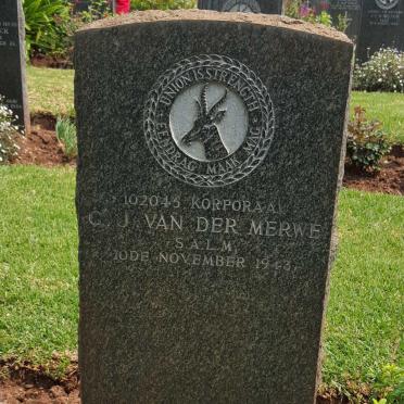 MERWE C.J., van der -1943