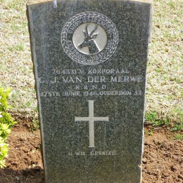 MERWE C.J., van der -1946