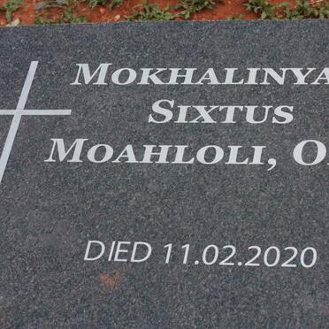 MOAHLOLI Mokhlalinyana Sixtus -2020