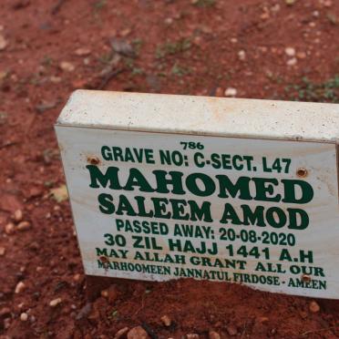 AMOD Mahomed Saleem -2020