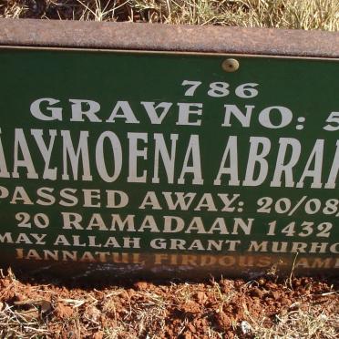 ABRAHAMS Maymoena -2011