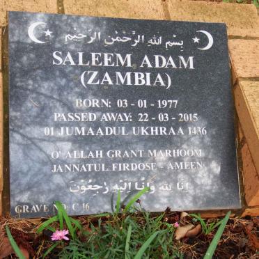 ADAM Saleem 1977-2015