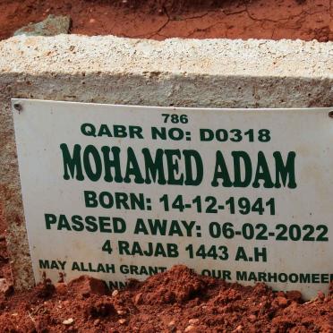 ADAM Mohamed 1941-2022