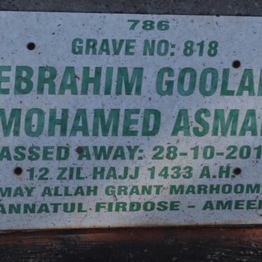 ASMAL Ebrahim Goolam Mohamed -2012