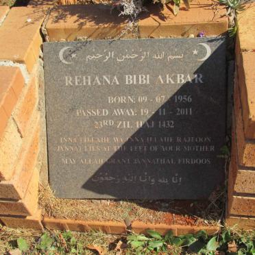 AKBAR Rehana Bibi 1956-2011