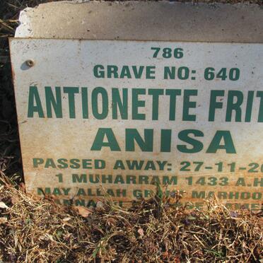 ANISA Antionette Fritas -2011