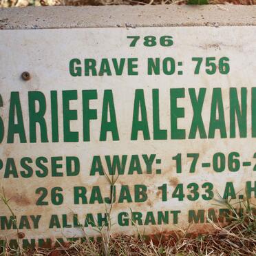 ALEXANDER Sariefa -2012