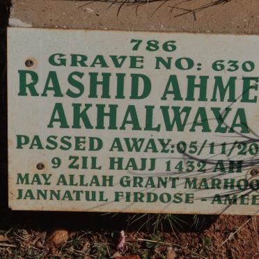 AKHALWAYA Rashid Ahmed -2011